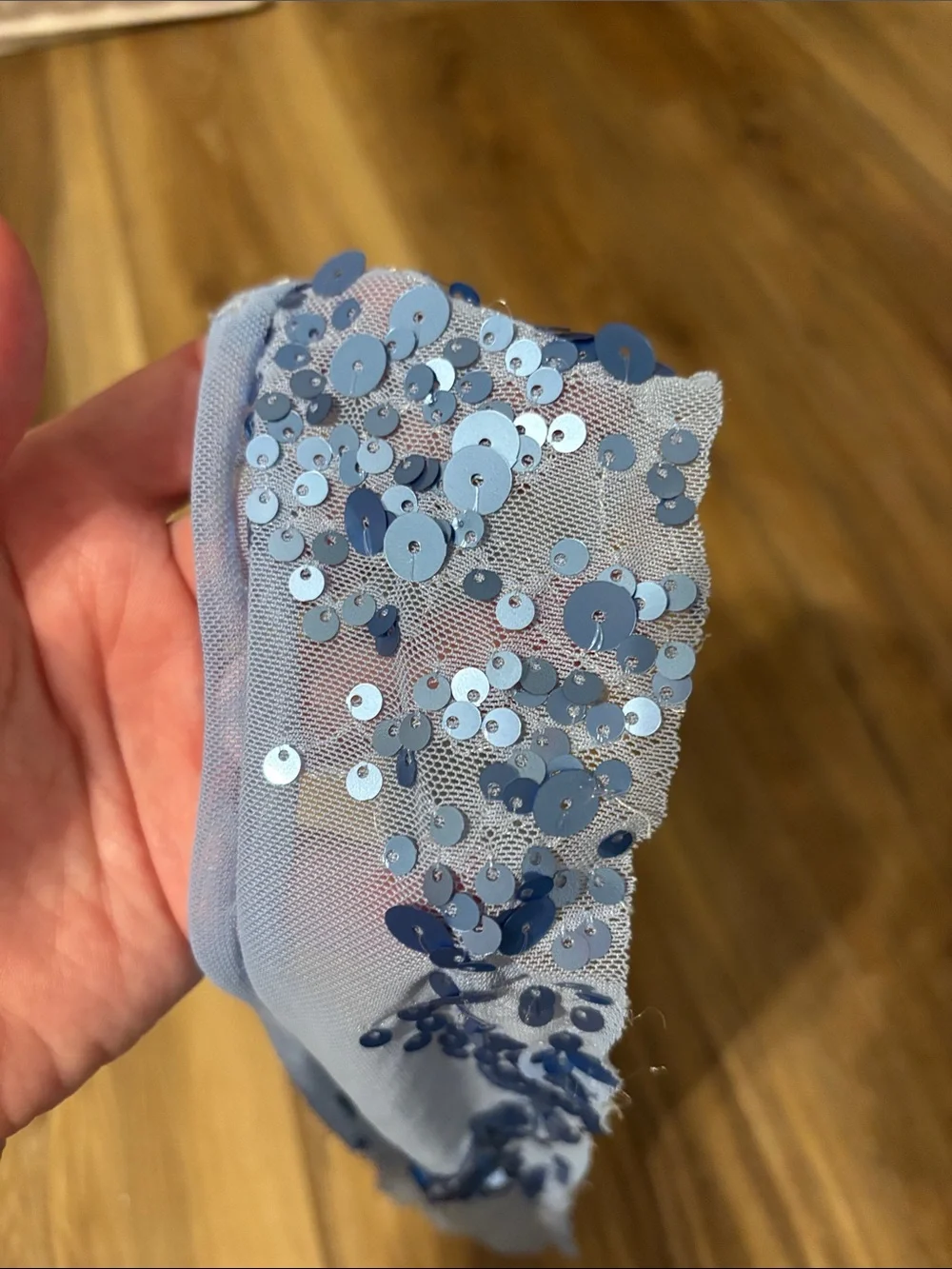 Sequined Light Blue Hair Accessory Set - Women Accessories